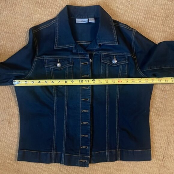 Chico’s Platinum denim jean jacket - Picture 7 of 7